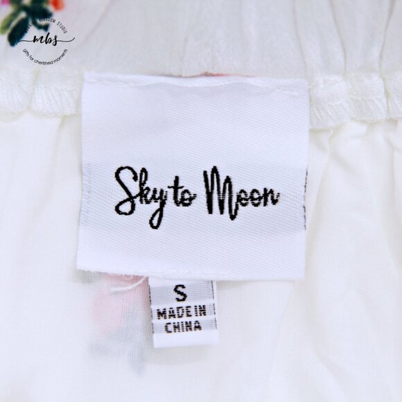 NWOT Sky To Moon Floral Cutout Sleeveless Unlined Mini Dress Pink Orange White - Picture 7 of 9